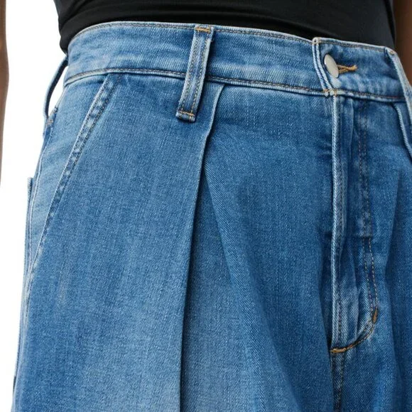 NEW JOE'S The Pleated Denim Trousers Medium Wash for women 764mn - Picture 8 of 10